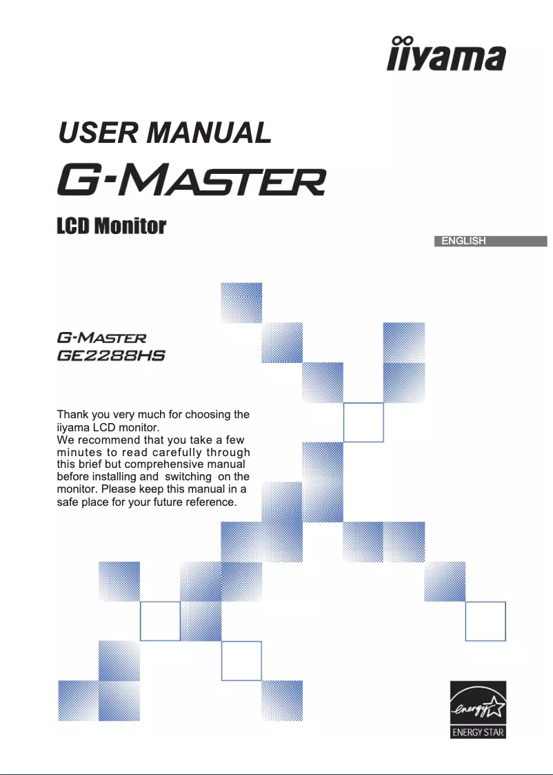 Página nº 1 - Manual de usuario Iiyama G-Master Black Hawk GE2288HS-B1
