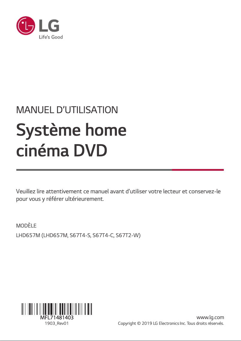 Página nº 1 - Manual de usuario LG LHD657M