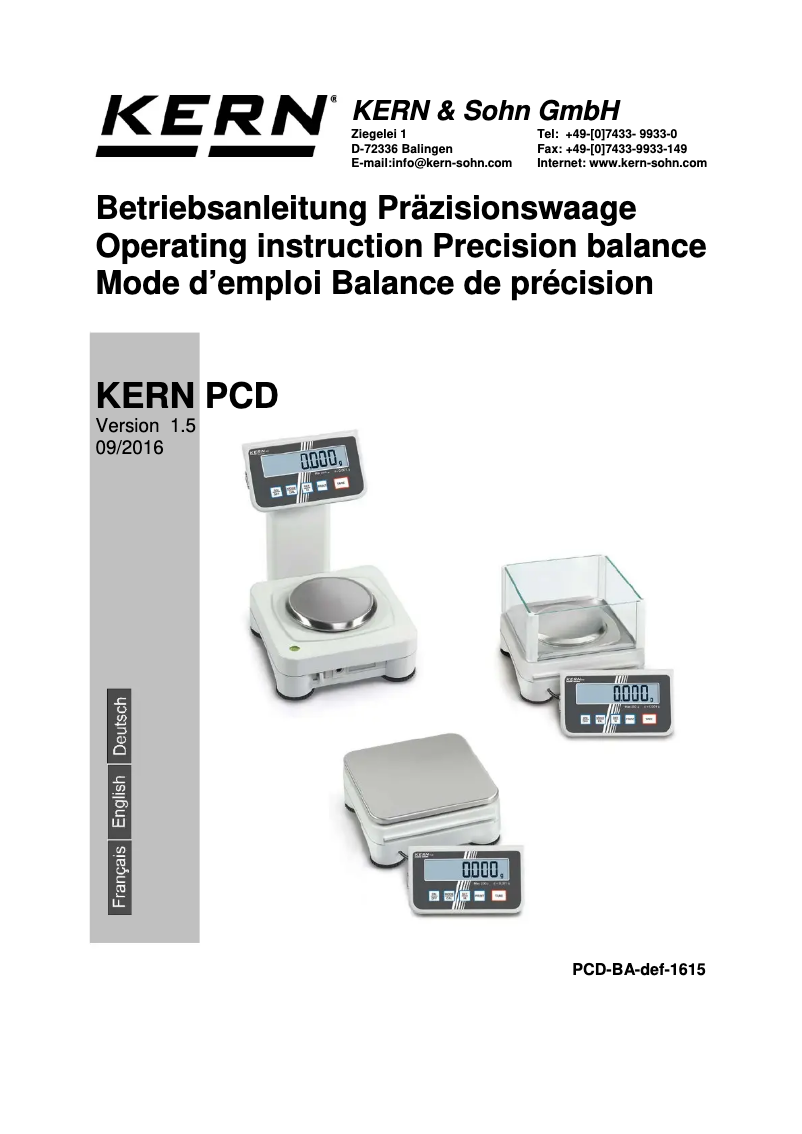 Imagen de la primera página del manual del dispositivo PCD 250-3