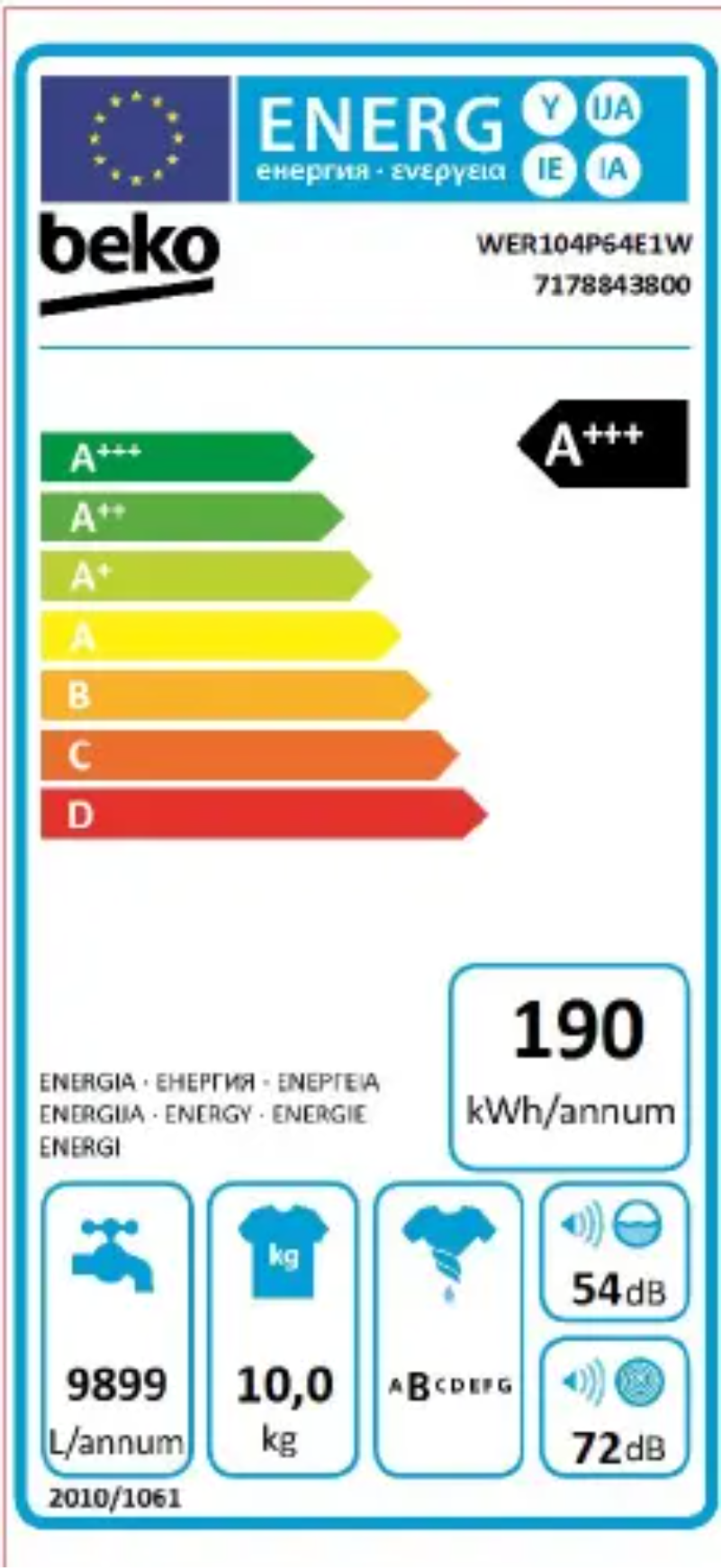 Imagen de la primera página del manual del dispositivo WER104P64E1