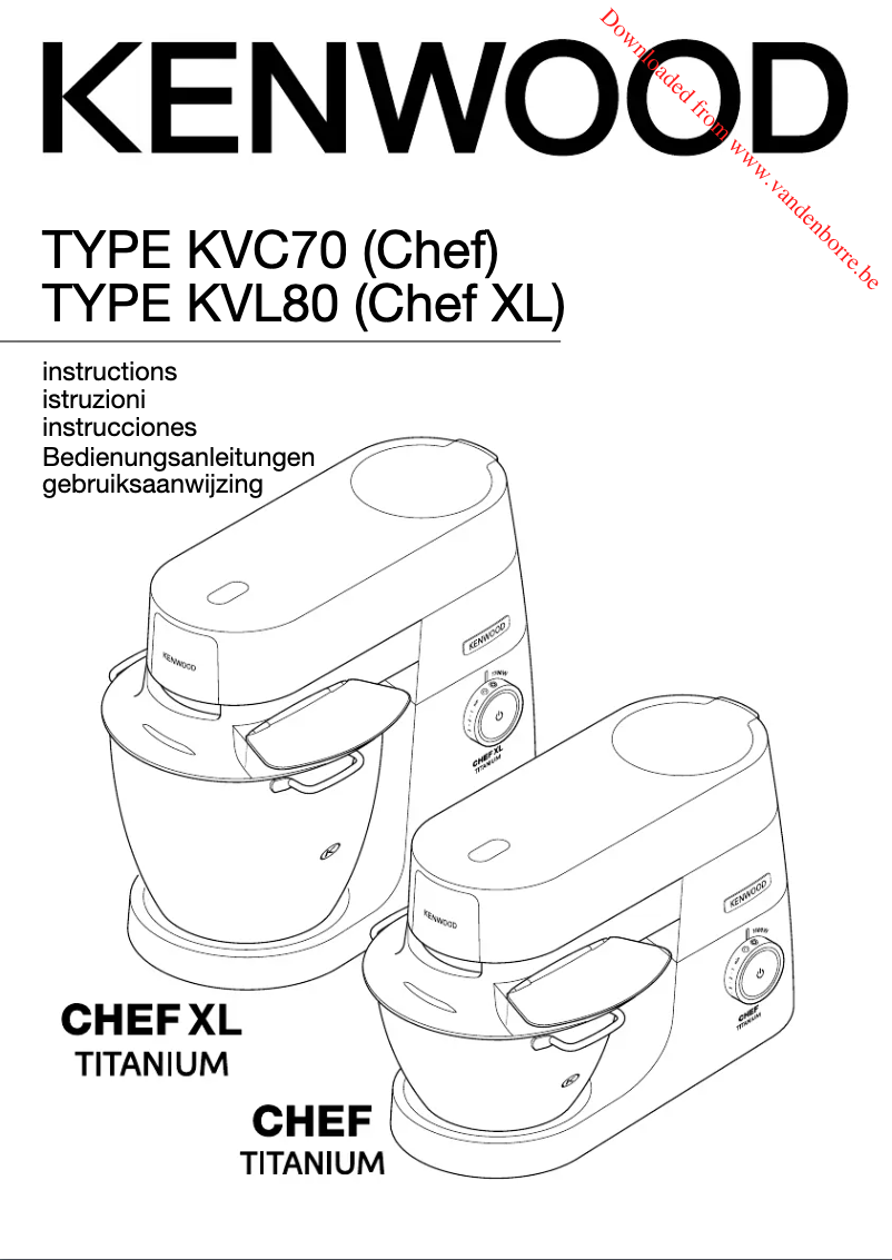 Imagen de la primera página del manual del dispositivo Chef Titanium XL KVL80