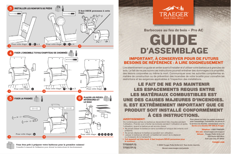 Página 1 del manual Instrucciones / montaje Traeger Pro 22