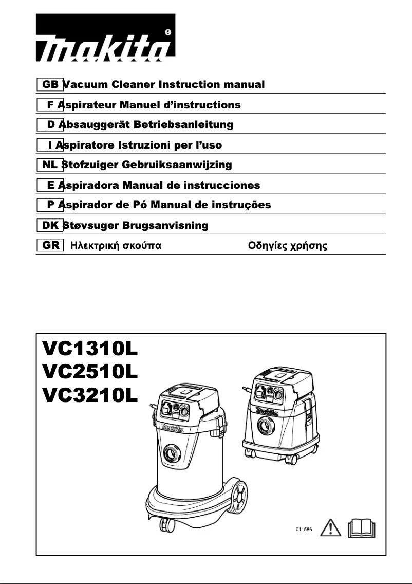Página 1 del manual Manual de usuario Makita VC2510LX1