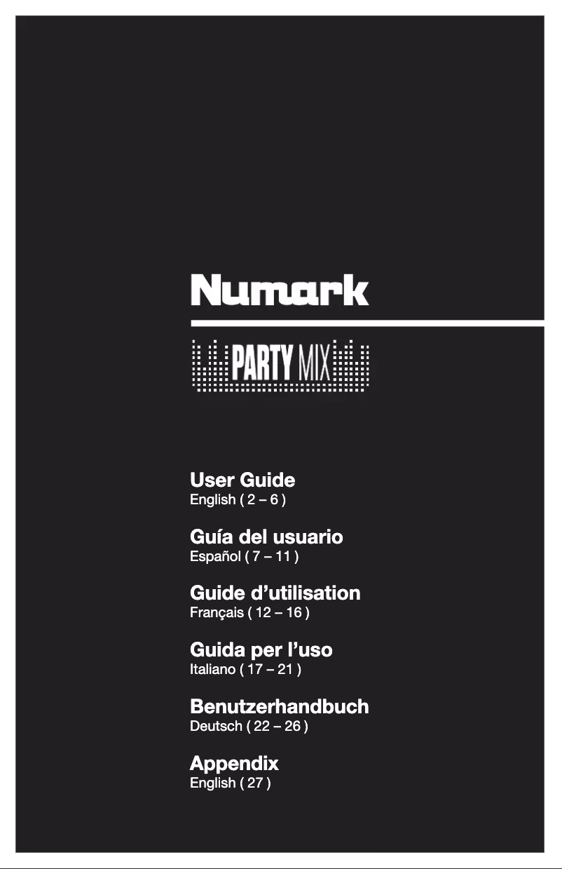 Página 1 del manual Manual de usuario Numark Party Mix