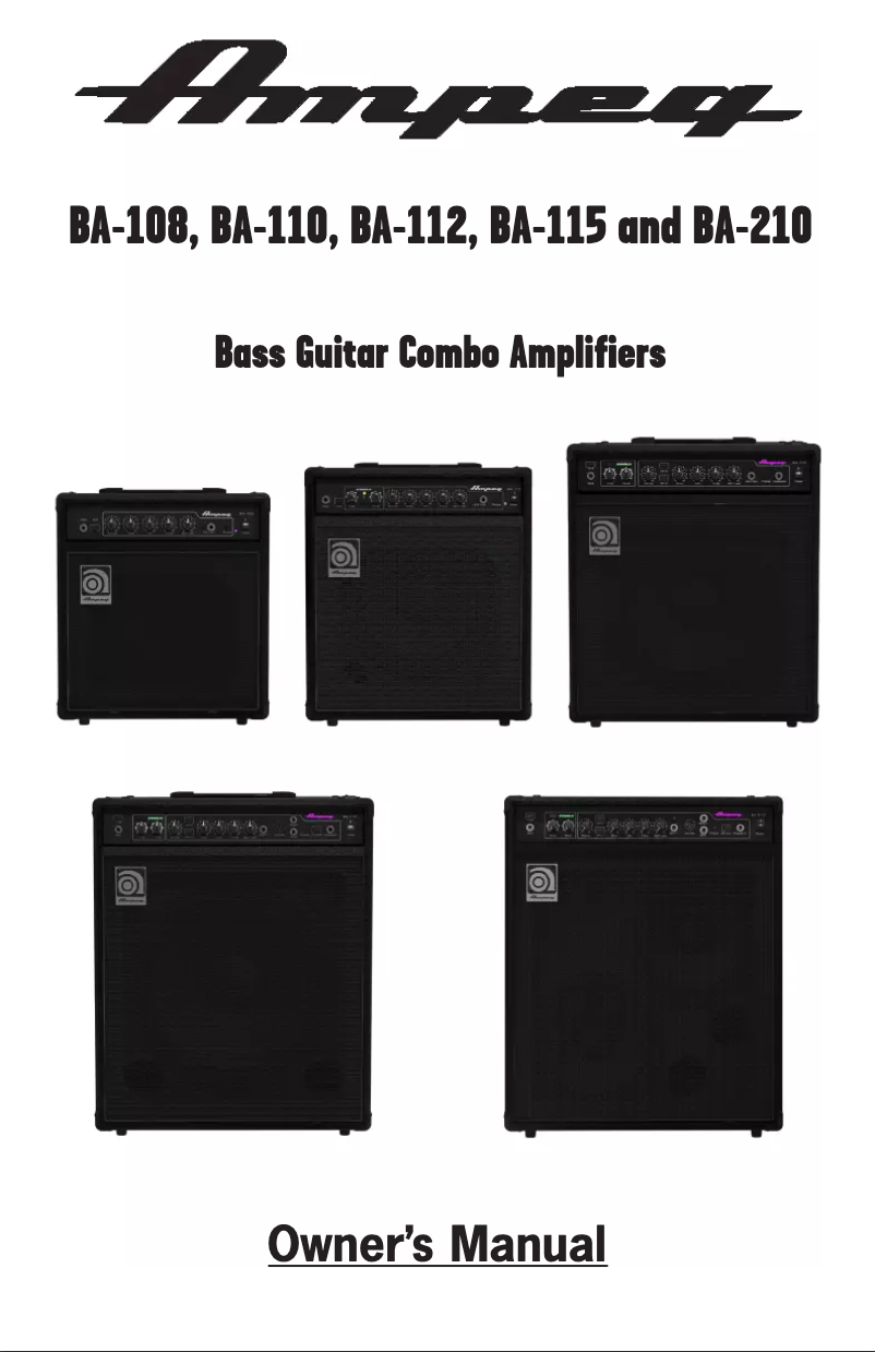 Página 1 del manual Manual de usuario Ampeg BA-110