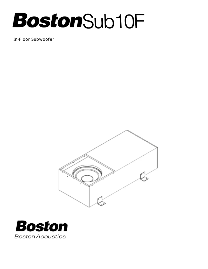 Página nº 1 - Manual de usuario Boston Acoustics Sub10F