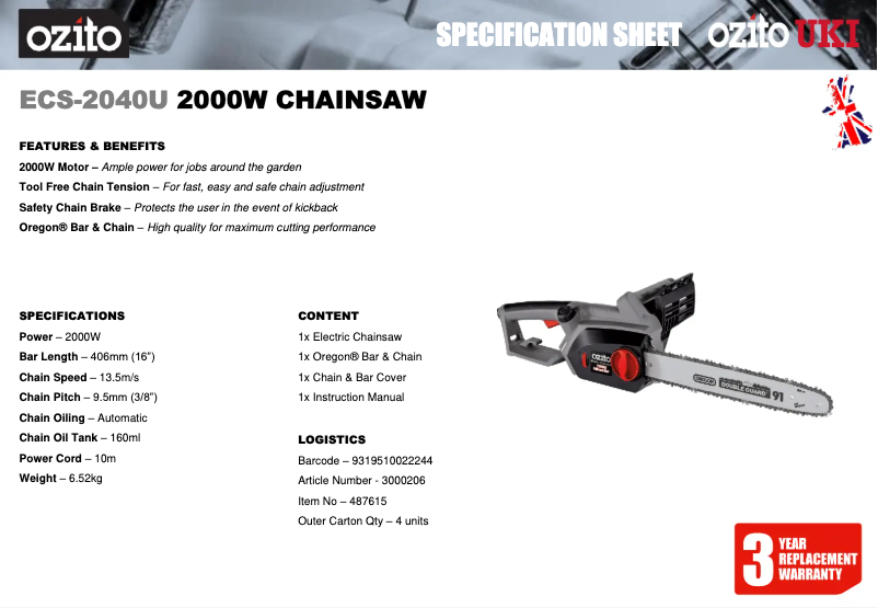 Imagen de la primera página del manual del dispositivo ECS-2040U