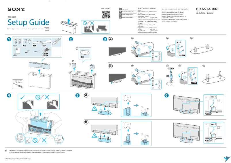 Imagen de la primera página del manual del dispositivo XR-48A90K