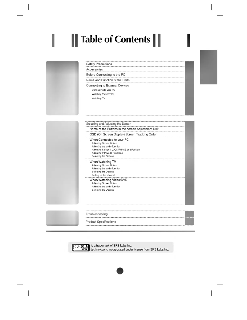 Imagen de la primera página del manual del dispositivo L193SA