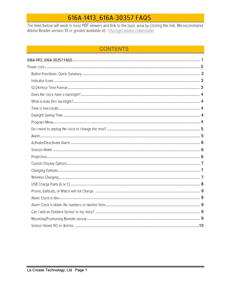 Página nº 1 - Preguntas frecuentes La Crosse Technology 616A-30357