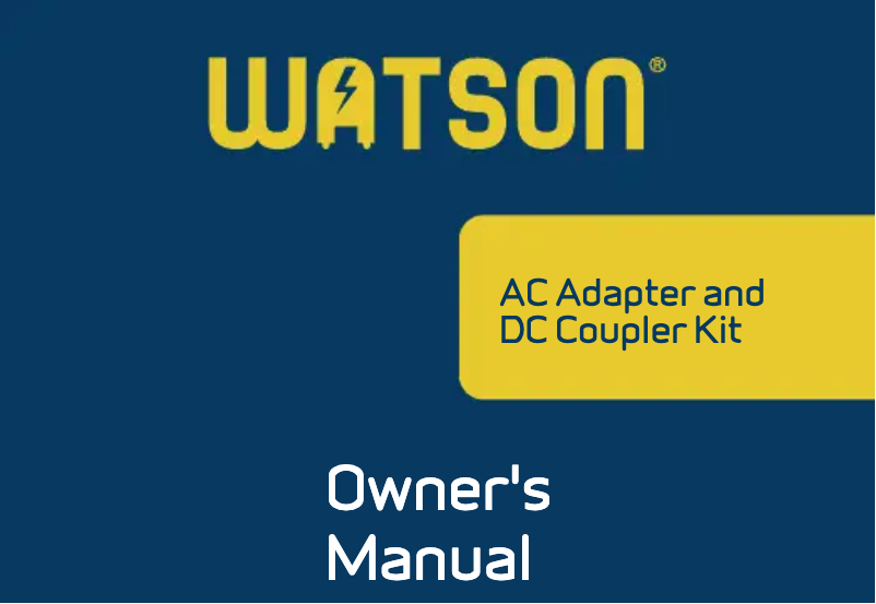 Página 1 del manual Manual de usuario Watson CBA-C2