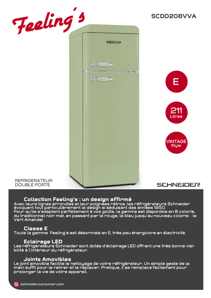 Página 1 del manual Ficha técnica Schneider SCDD208VVA