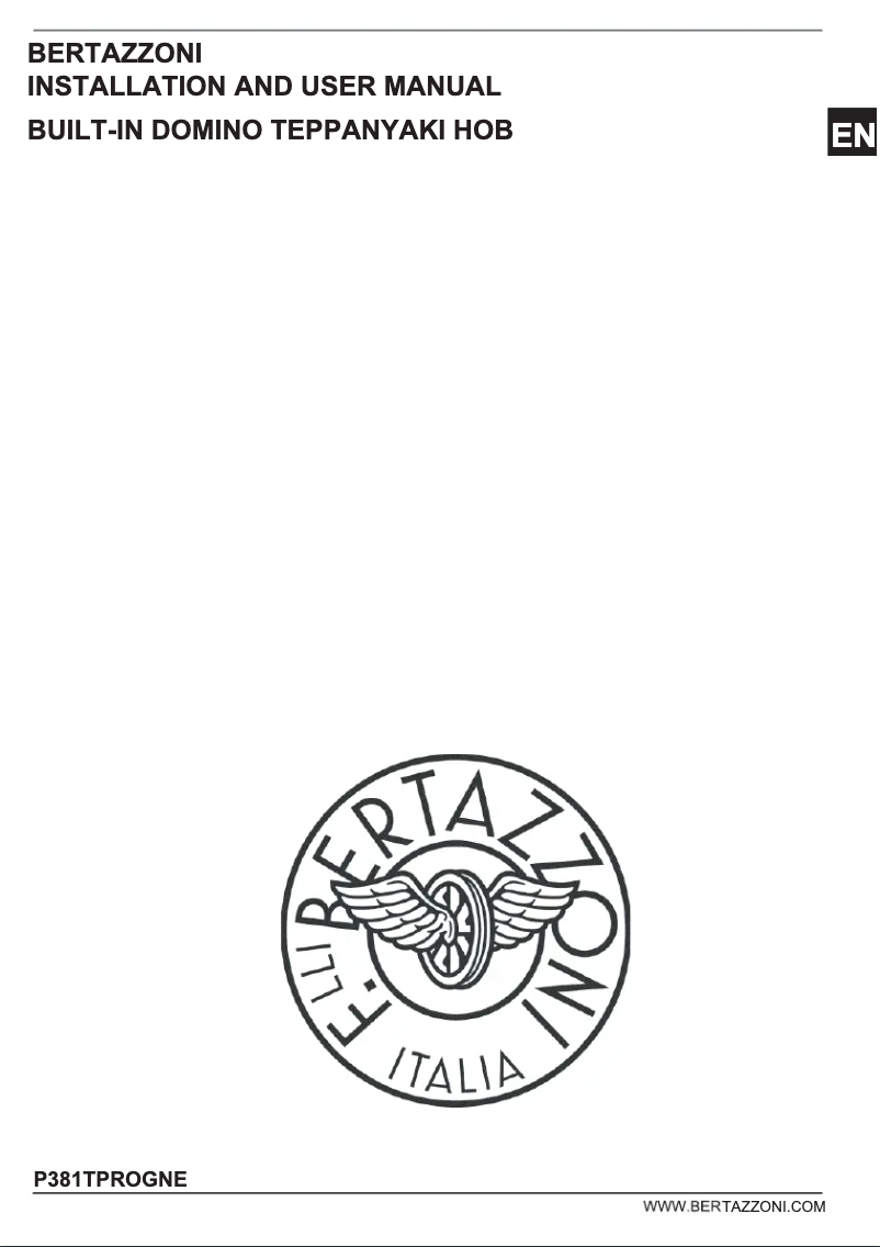 Página 1 del manual Manual de usuario Bertazzoni P381TPROGNE