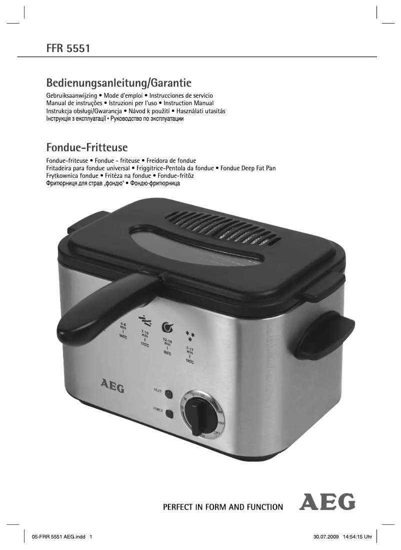 Imagen de la primera página del manual del dispositivo FFR 5551