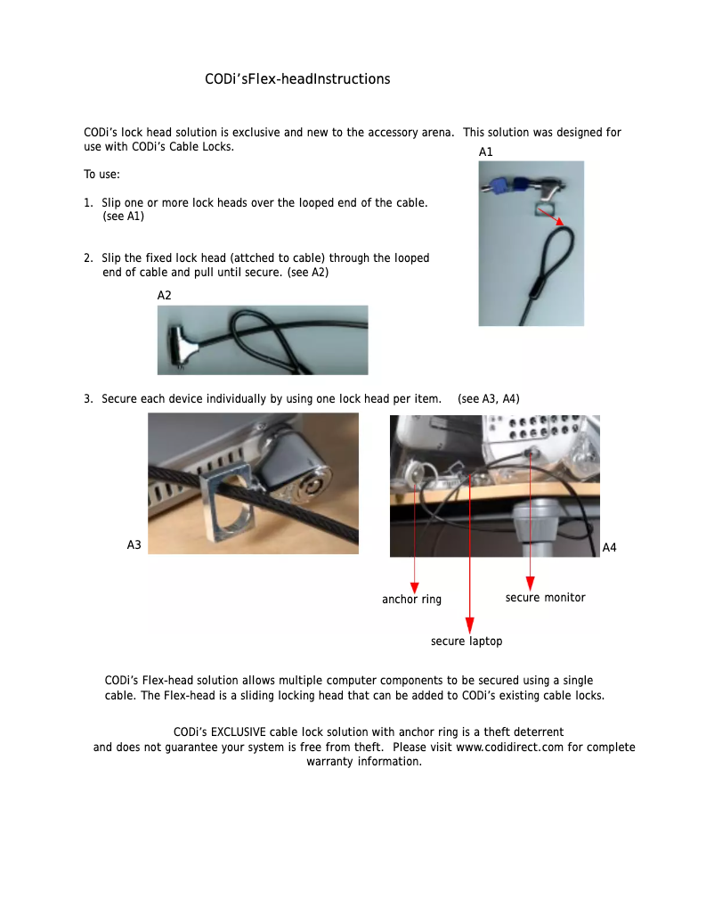 Página 1 del manual Manual de usuario CODi Flex Head