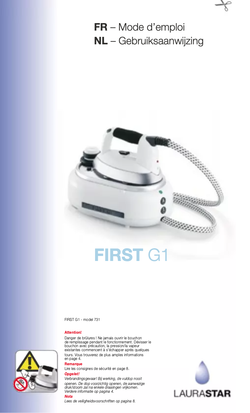 Imagen de la primera página del manual del dispositivo First G1