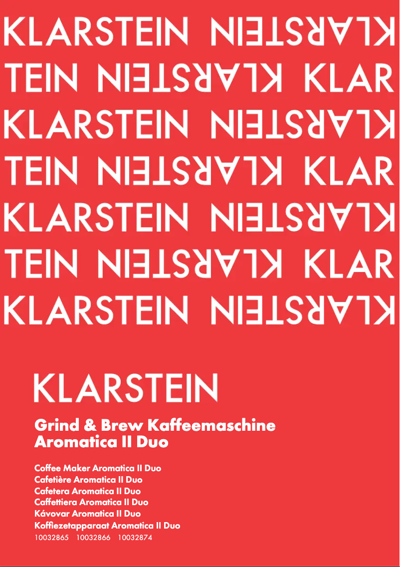 Página 1 del manual Manual de usuario Klarstein 10032866