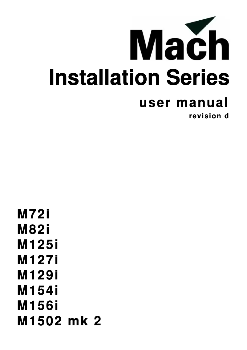 Página 1 del manual Manual de usuario Martin M82i