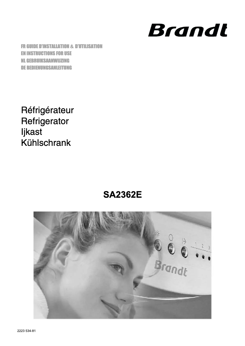 Imagen de la primera página del manual del dispositivo SA2363E