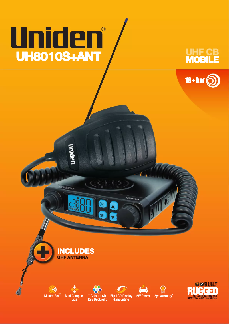 Página 1 del manual Folleto Uniden UH8010S