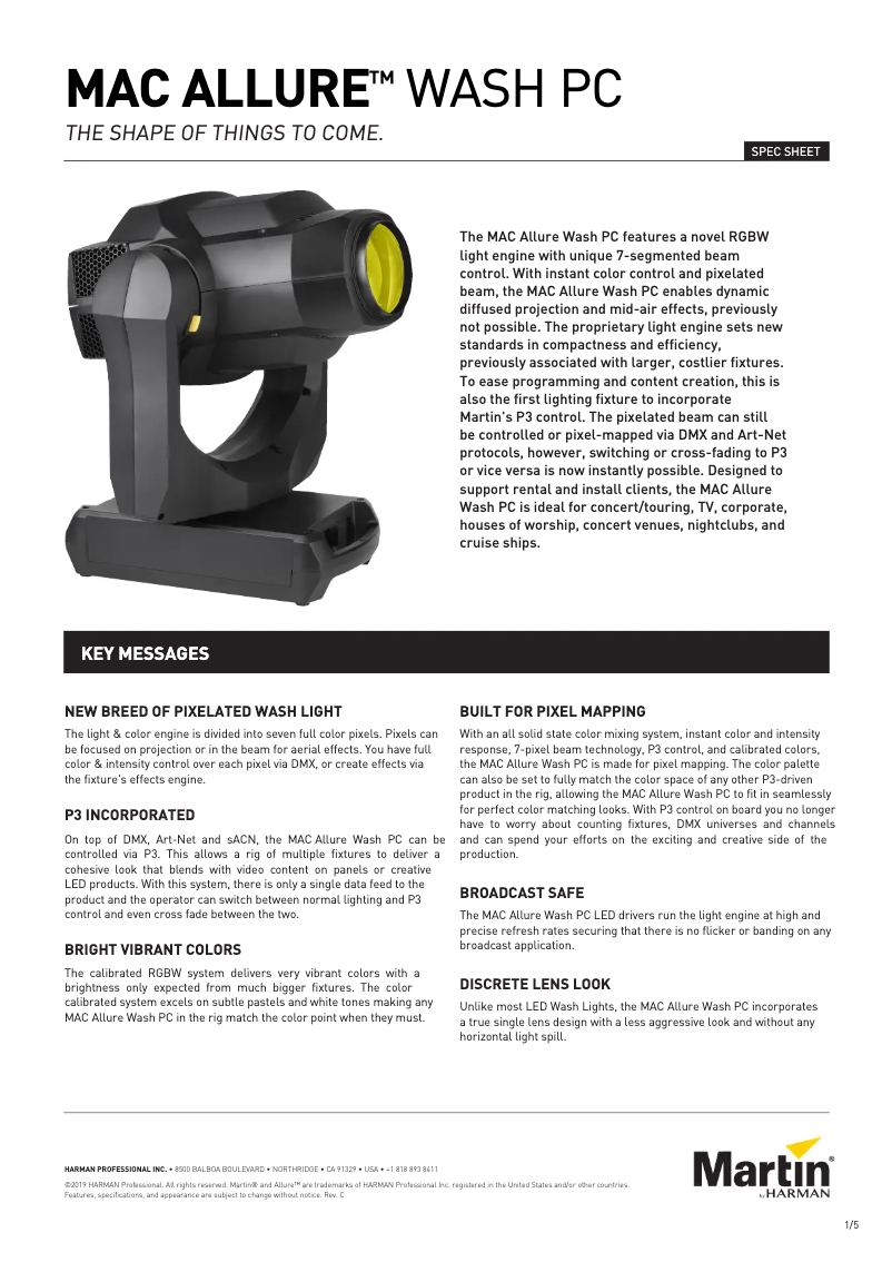 Imagen de la primera página del manual del dispositivo MAC Allure Wash PC