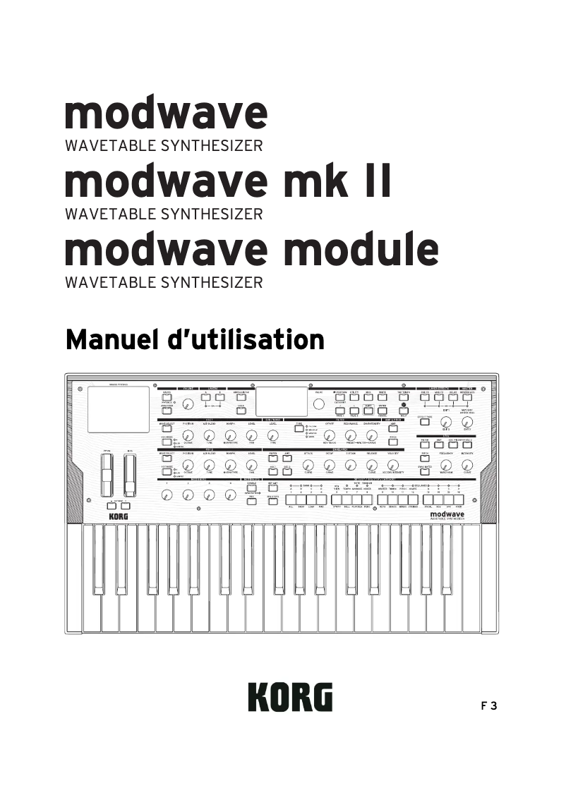 Página 1 del manual Manual de usuario Korg Modwave MKII