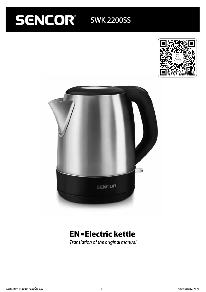 Página 1 del manual Manual de usuario Sencor SWK 2200SS