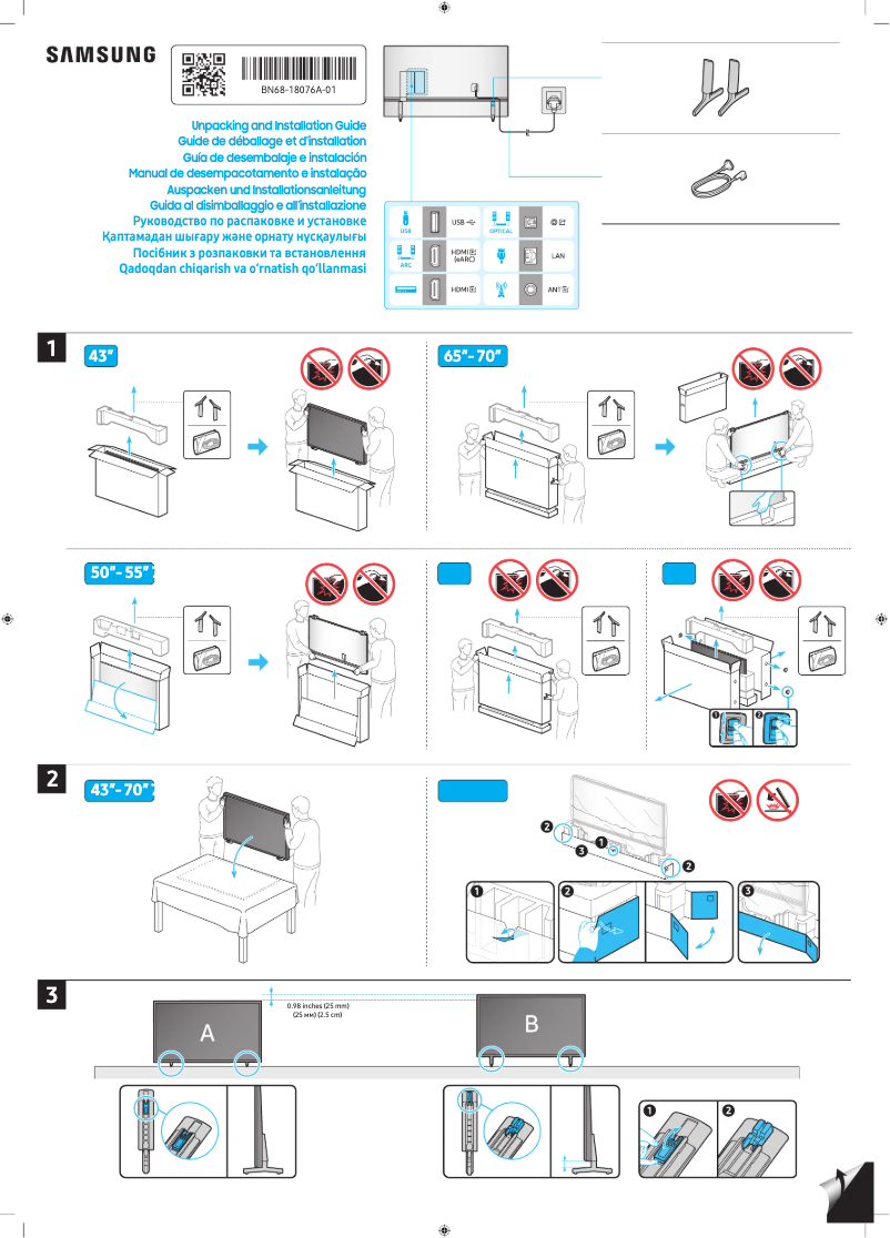 Imagen de la primera página del manual del dispositivo UN55DU8000F