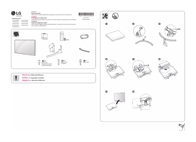 Imagen de la primera página del manual del dispositivo 49UK6250PUB