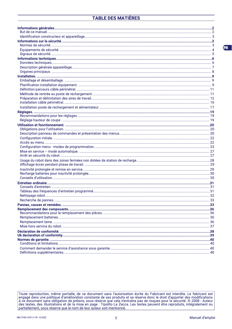 Página 1 del manual Manual de usuario Ambrogio 4.0 Elite