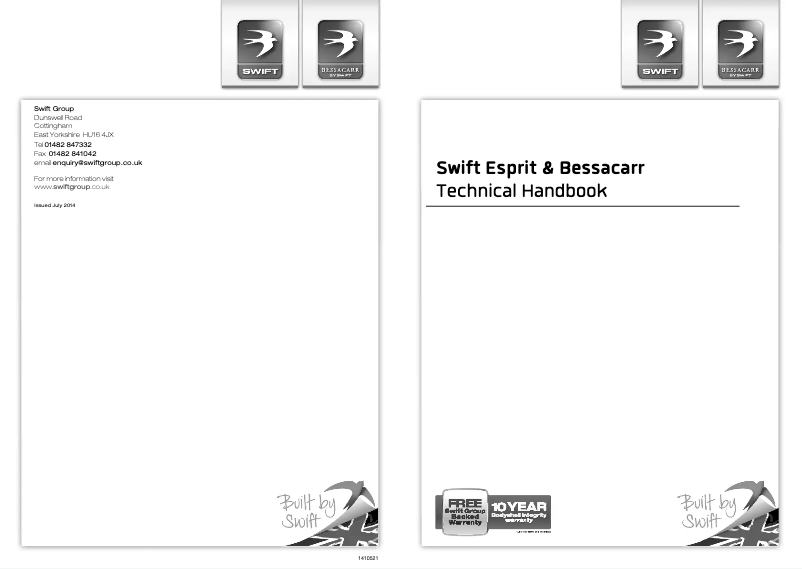 Página nº 1 - Manual de usuario Swift Bessacarr (2015)