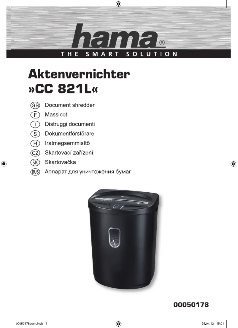 Página 1 del manual Manual de usuario Hama CC 821L