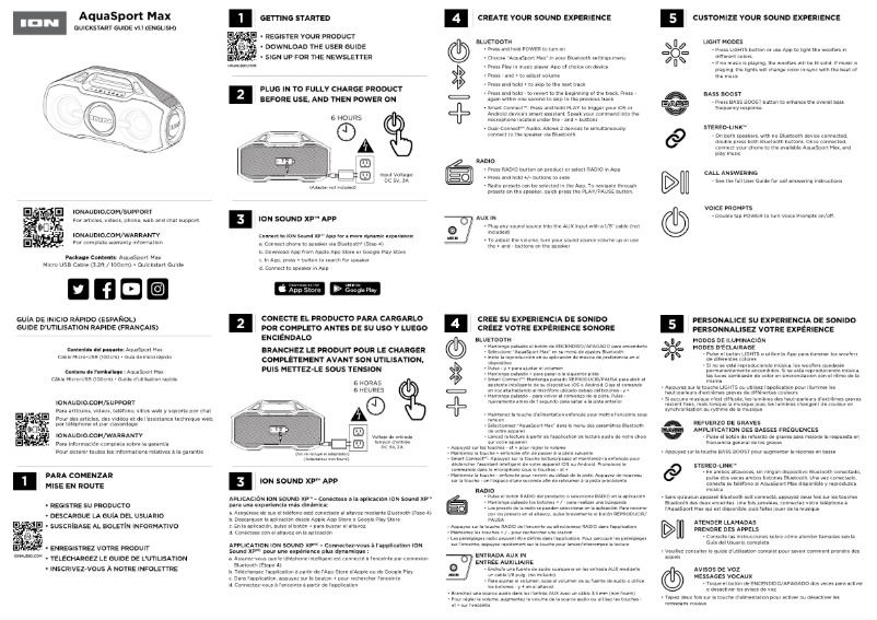 Imagen de la primera página del manual del dispositivo AquaSport Max