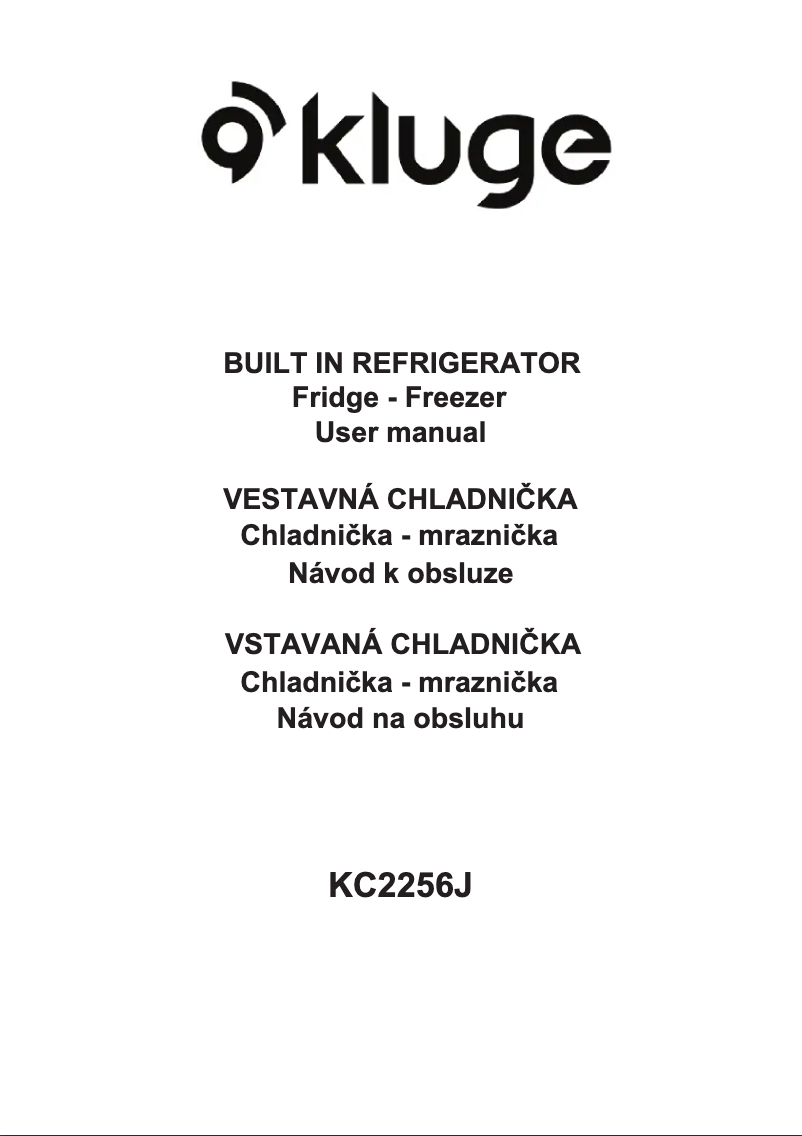 Página nº 1 - Manual de usuario Kluge KC2256J