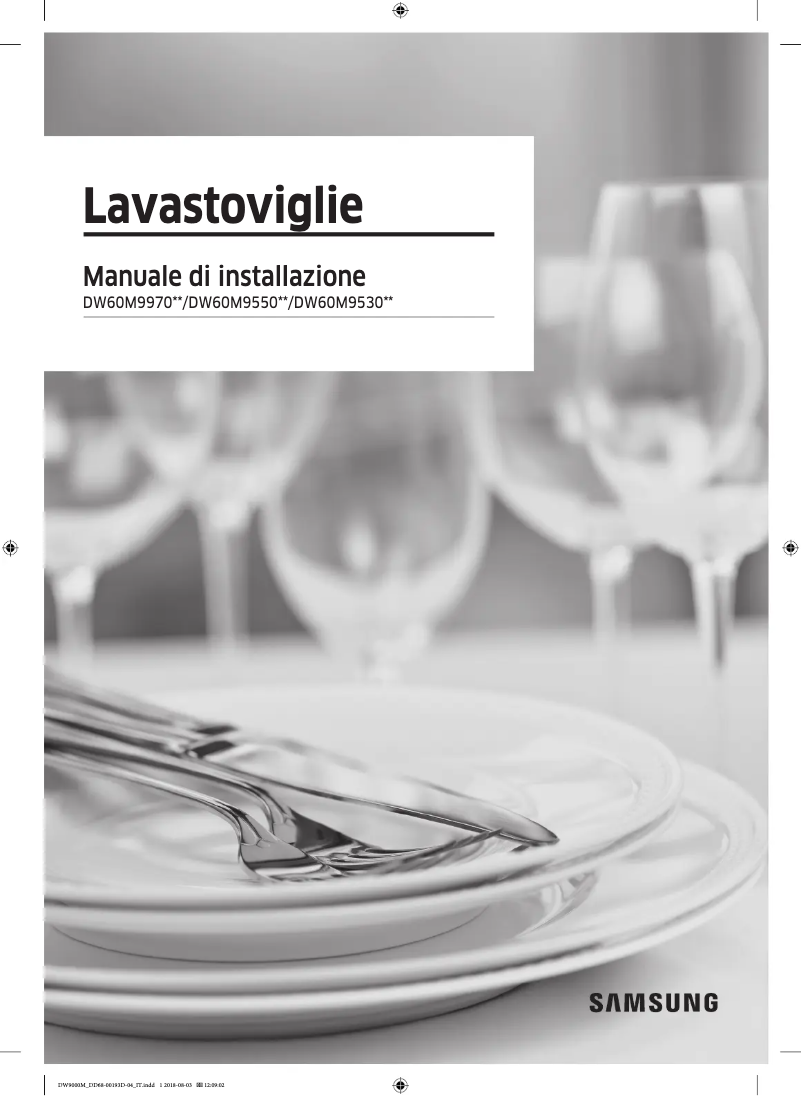 Página 1 del manual Guía de instalación Samsung DW60M9530BB/ET
