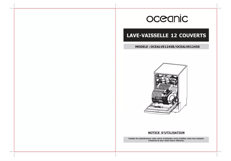 Imagen de la primera página del manual del dispositivo OCEALVE1245B