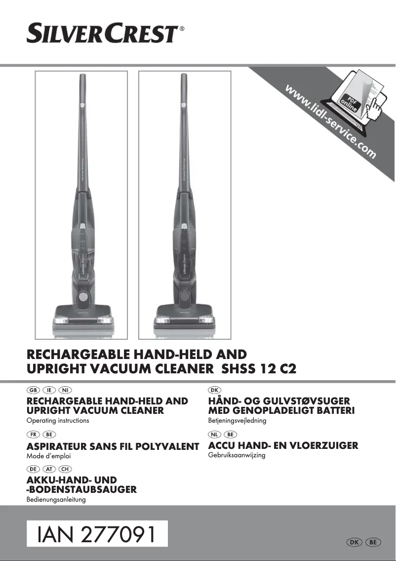 Imagen de la primera página del manual del dispositivo SHSS 12 C2