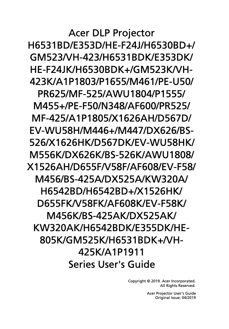 Página nº 1 - Manual de usuario Acer AF608K