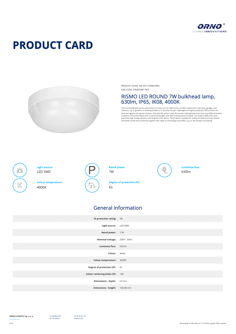 Imagen de la primera página del manual del dispositivo AD-OP-6159WLPM4
