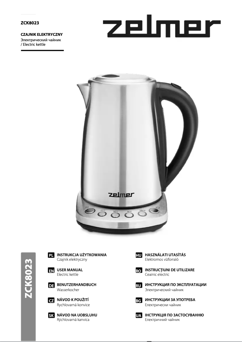 Página 1 del manual Manual de usuario Zelmer ZCK8023