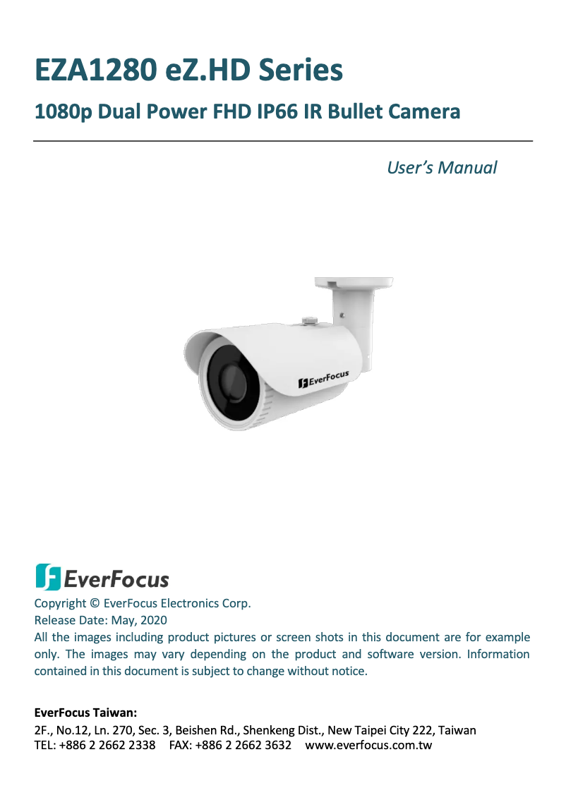 Página 1 del manual Manual de usuario EverFocus EZA1280