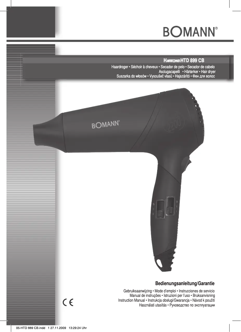 Imagen de la primera página del manual del dispositivo HTD 899 CB