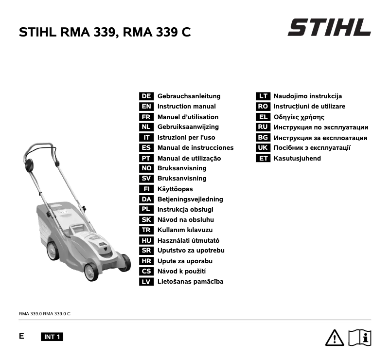 Página 1 del manual Manual de usuario Stihl RMA 339 C