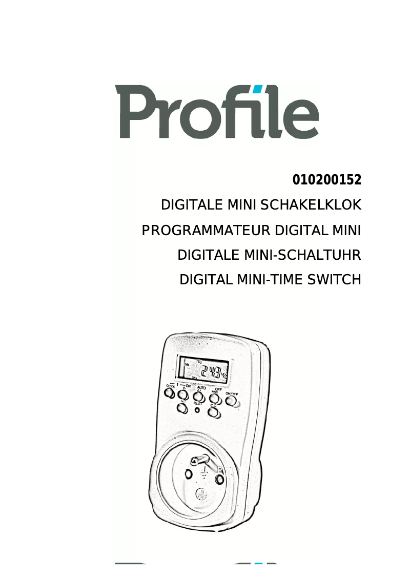 Imagen de la primera página del manual del dispositivo Digital 010200152