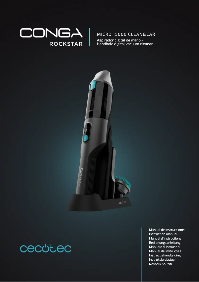 Imagen de la primera página del manual del dispositivo Conga Rockstar Micro 15000 Clean&Car