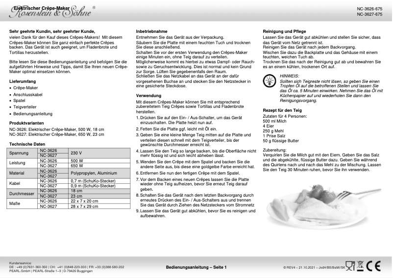 Imagen de la primera página del manual del dispositivo NC-3627-919