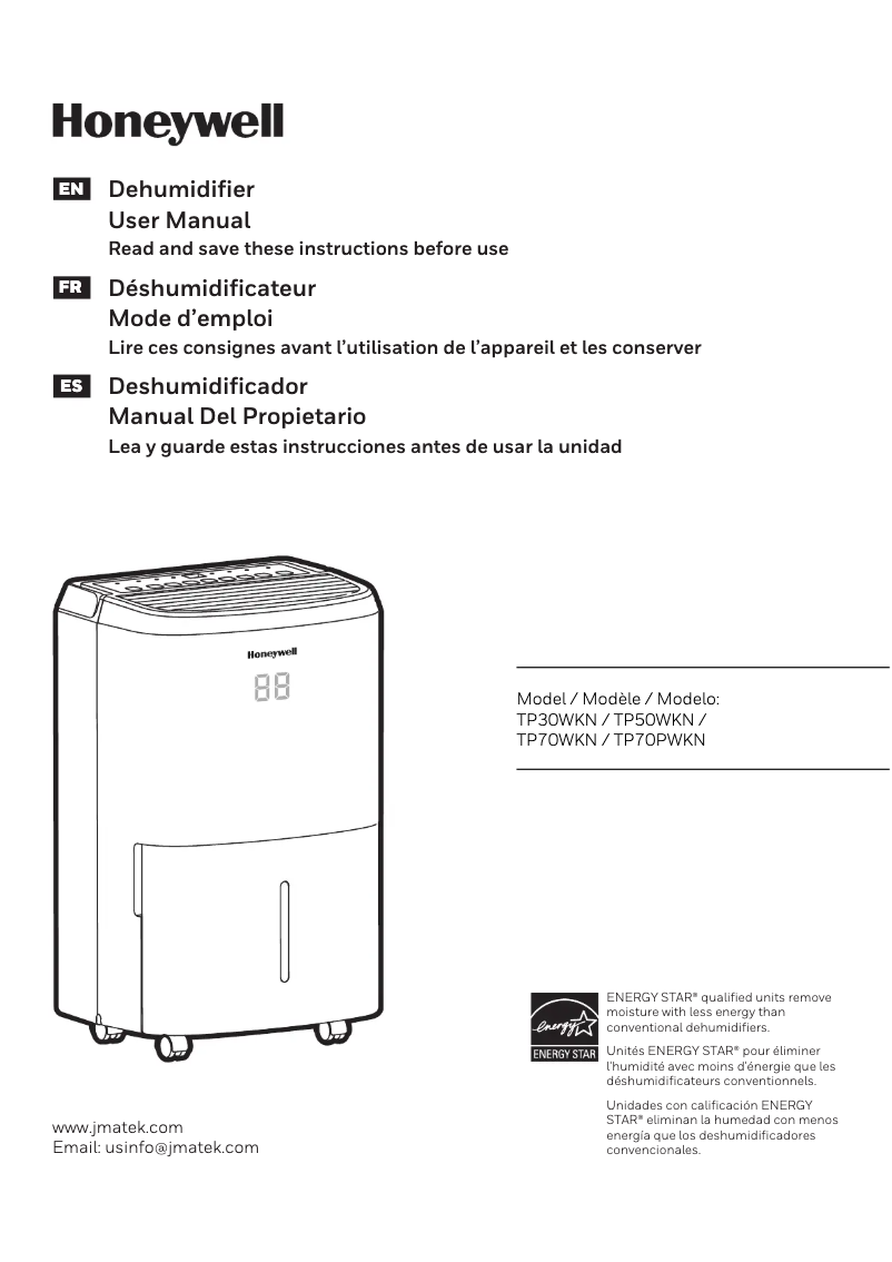 Página 1 del manual Guía de instalación Honeywell TP70P