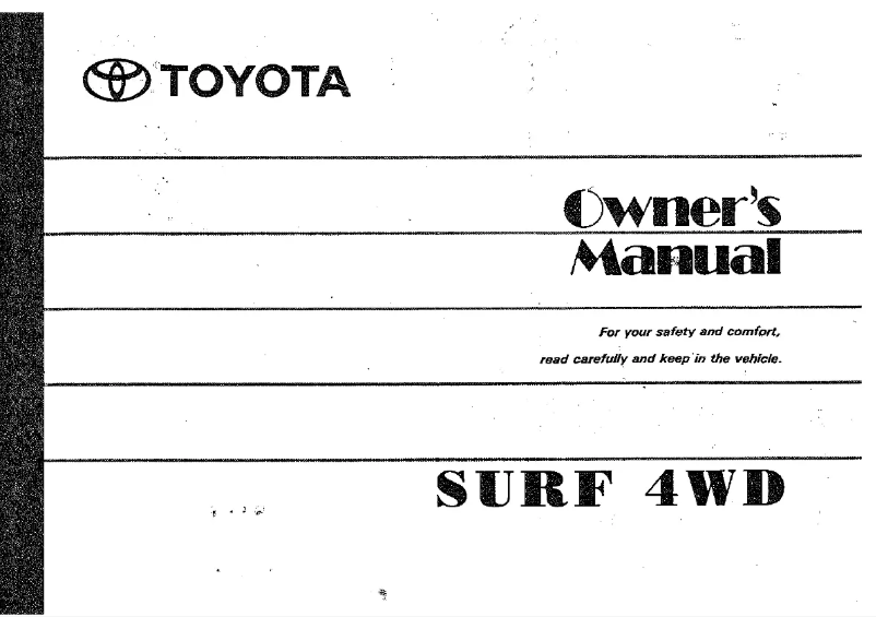 Imagen de la primera página del manual del dispositivo Surf 4WD (1994)