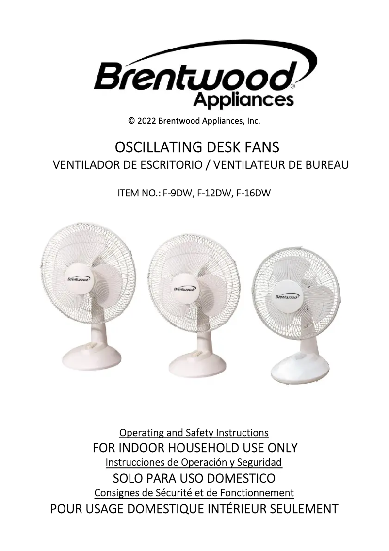 Imagen de la primera página del manual del dispositivo F-16DW