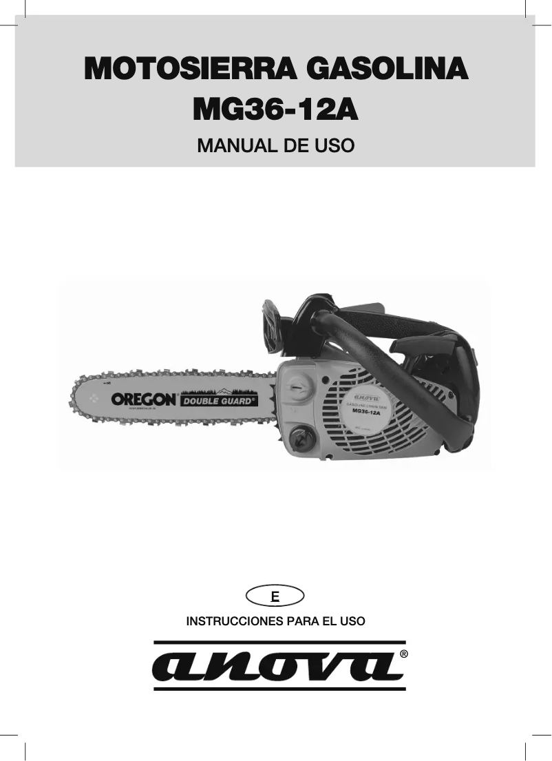 Página nº 1 - Manual de usuario Anova MG36-12A
